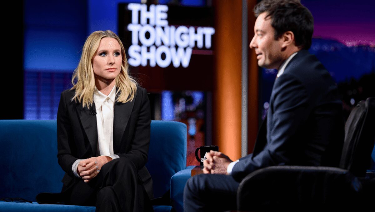 Kristen Bell Appears on Jimmy Fallon’s ‘Tonight Show’ Amid Dax Shepard Anniversary Post Backlash
