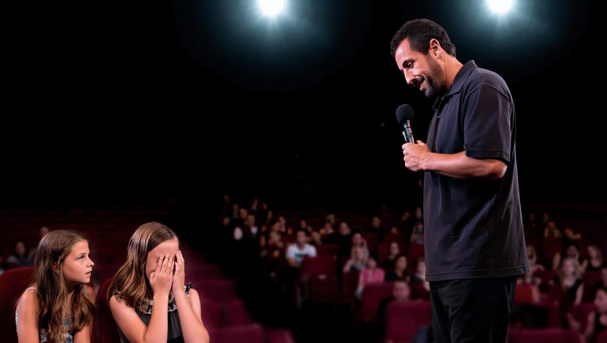 Adam Sandler Feels ‘Guilty’ Doing Stand-Up Comedy in Front of Daughters Sadie and Sunny